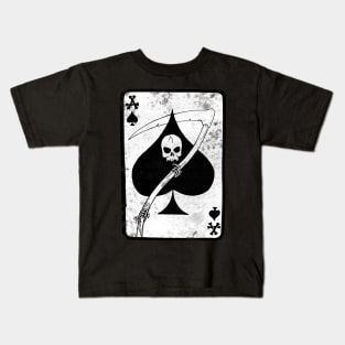 Ace of Spades ))(( Vietnam War Era Death Card Kids T-Shirt